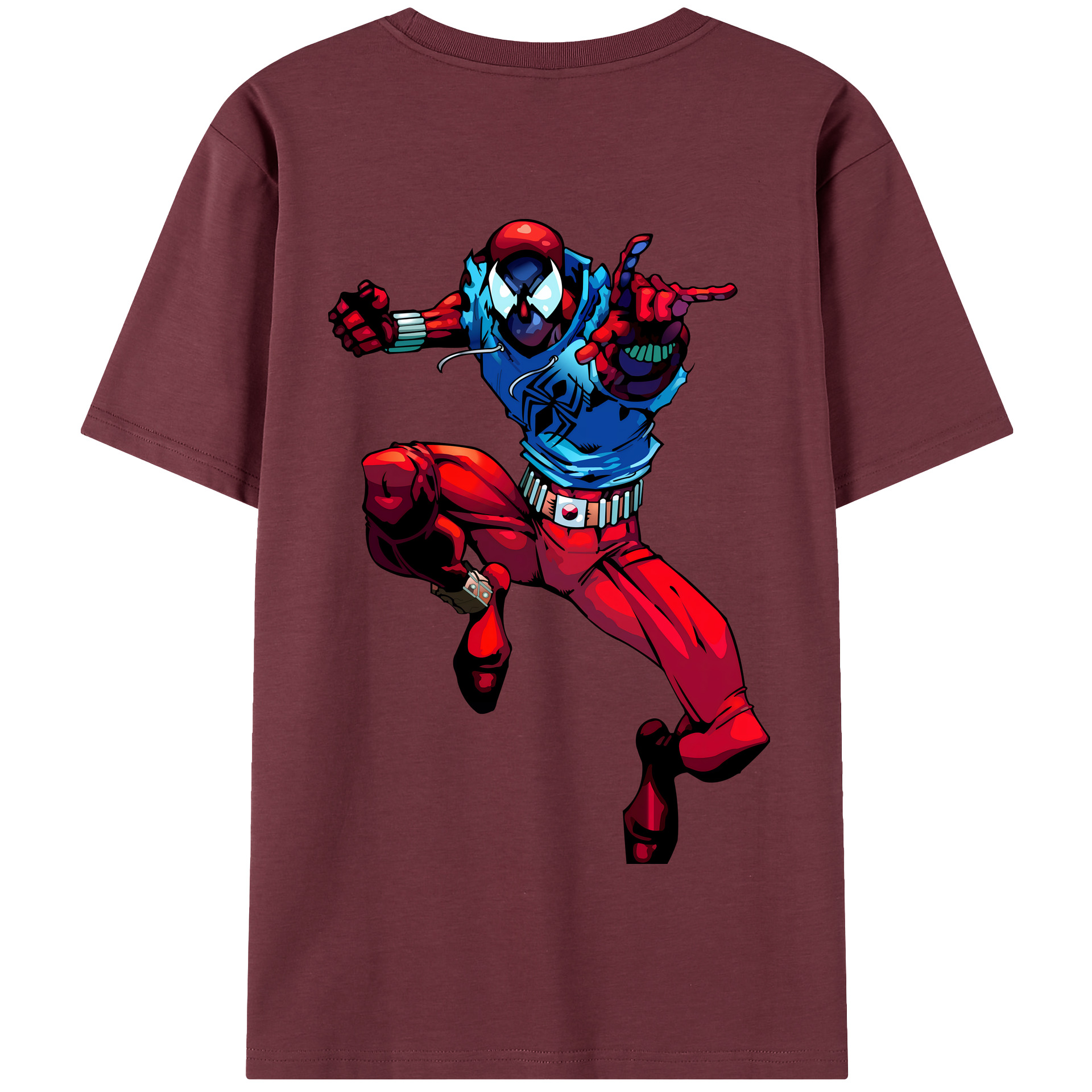 （画像用） Spider Man スパイダーマン 綿100％半袖Tシャツ（背面プリント）